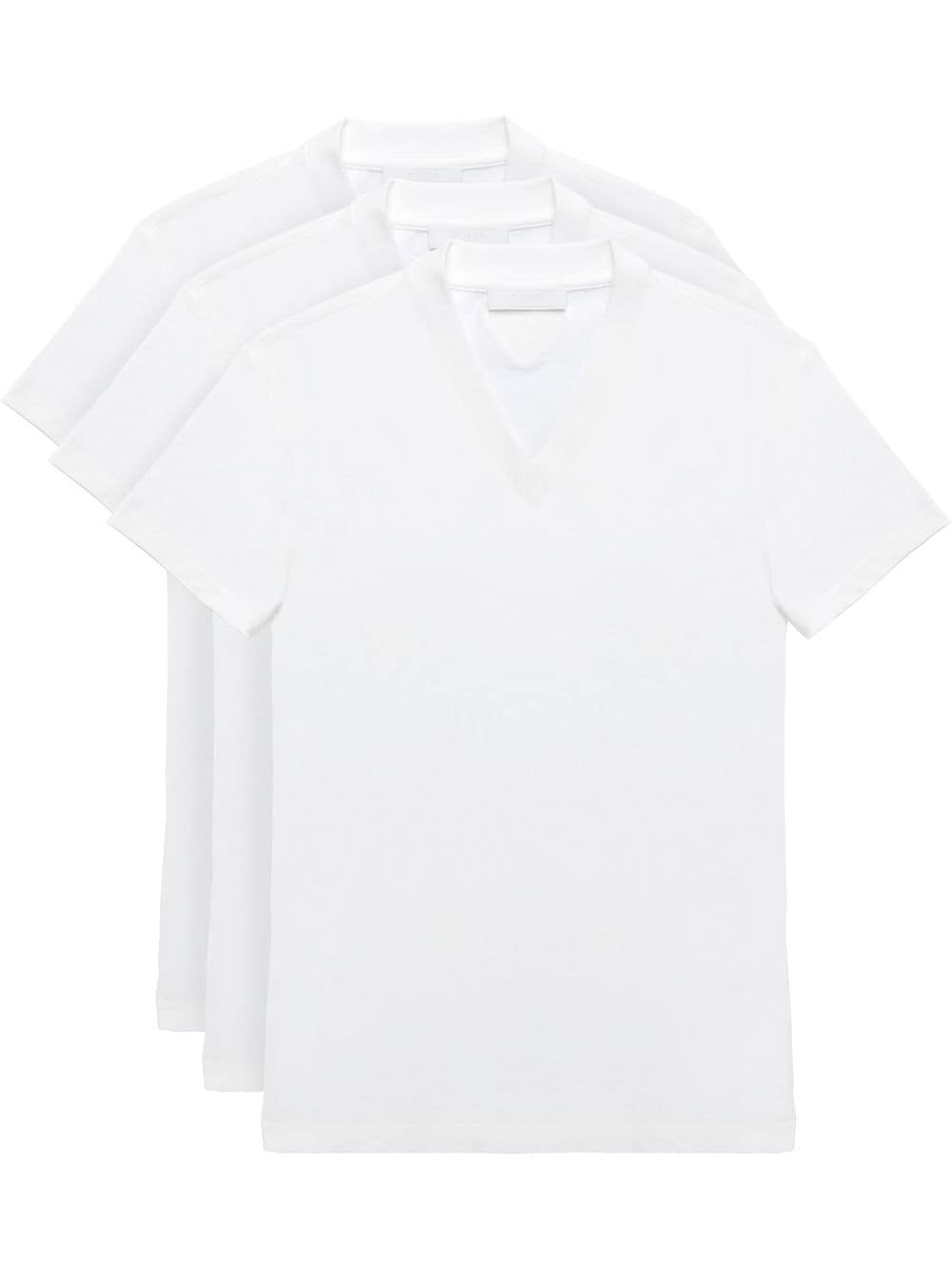 Prada V-neck T-shirt 3 pack - Wit