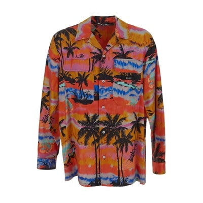 Psychedelische Palmbomen Shirt Palm Angels , Multicolor , Heren