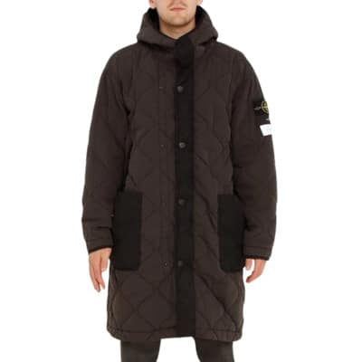 Quilted-TC Lead Hooded Parka Stone Island , Brown , Heren
