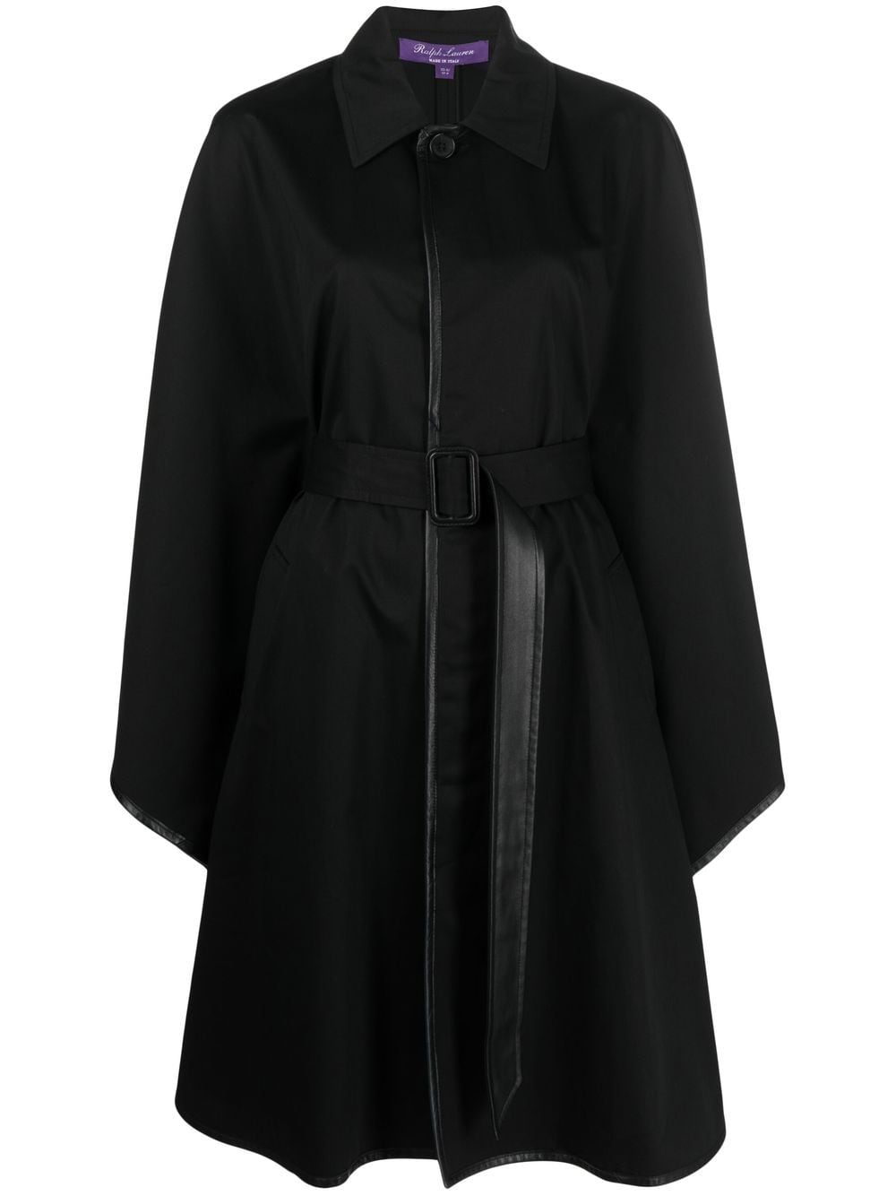 Ralph Lauren Collection Jas met cape - Zwart