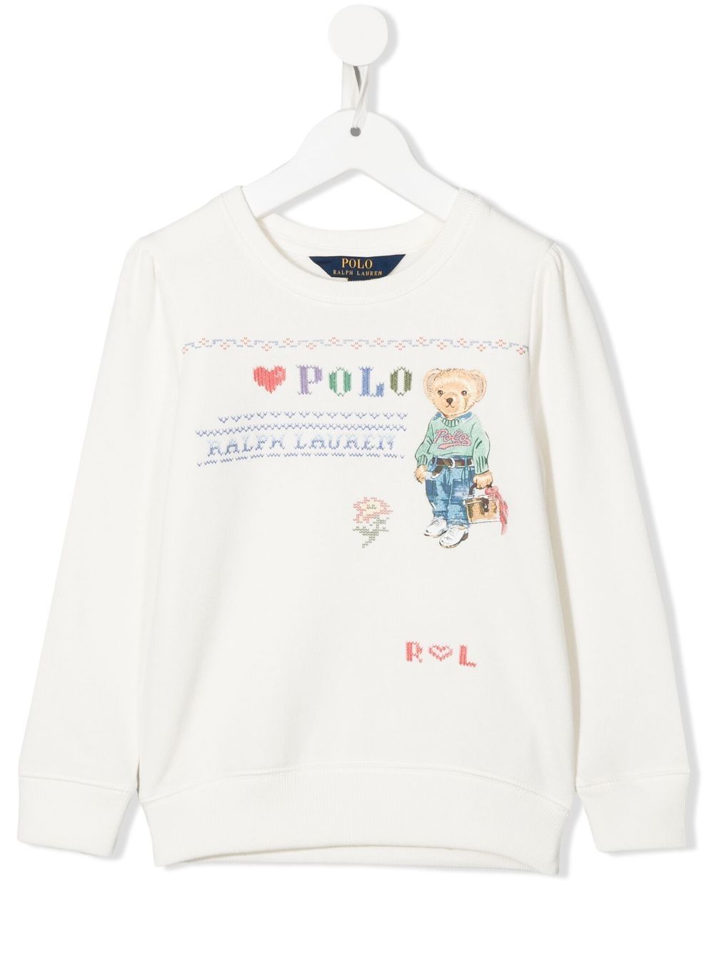 Ralph Lauren Kids Sweater met geborduurd logo - Wit
