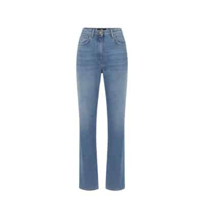 Rechte jeans met borduursel Elisabetta Franchi , Blue , Dames