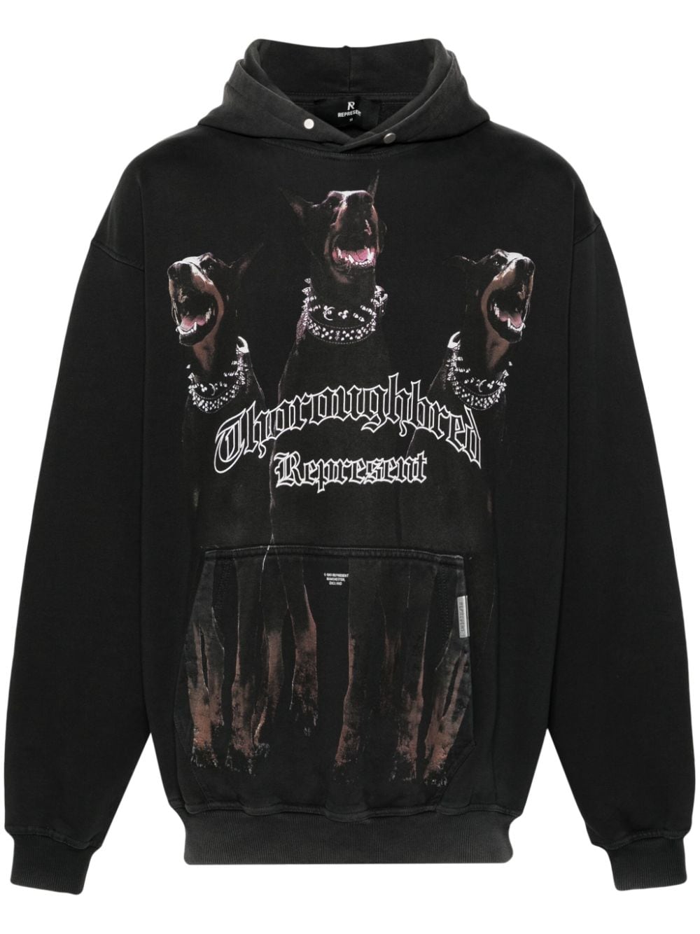 Represent Thoroughbred katoenen hoodie - Zwart