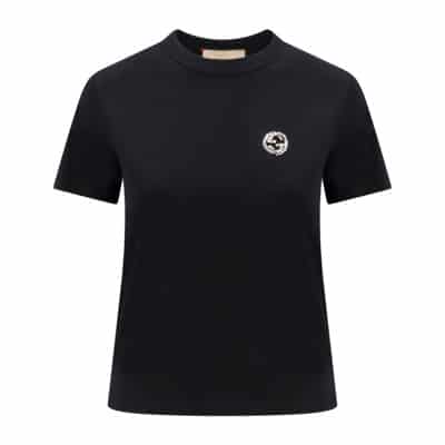 Rhinestone Crew-neck T-Shirt Gucci , Black , Dames