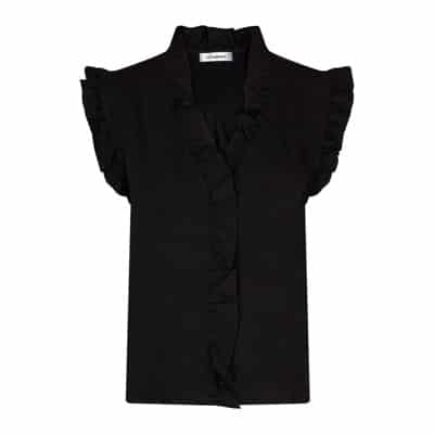 Ruches Top Blouse Zwart Co'Couture , Black , Dames