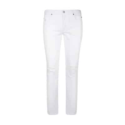 Skinny Jeans met 98% Katoen Balmain , White , Heren