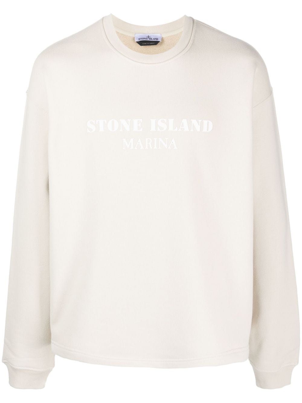 Stone Island Sweater met logoprint - Beige