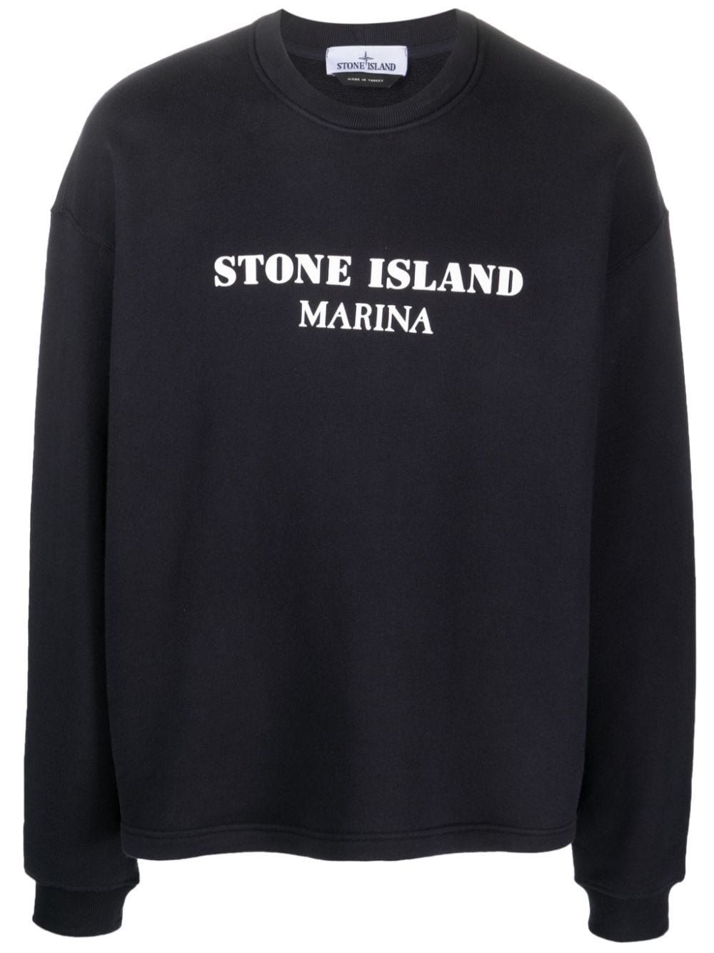 Stone Island Sweater met logoprint - Blauw
