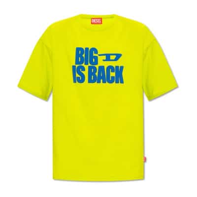 'T-Boxt-Back' T-shirt Diesel , Yellow , Heren