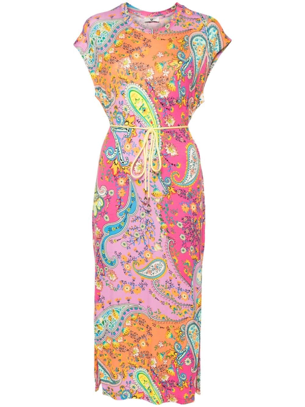 TWINSET Midi-jurk met paisley-print - Roze