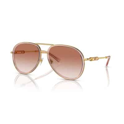 Transparante bruin/roze zonnebril Versace , Multicolor , Unisex