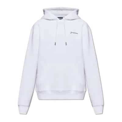 Typo hoodie met logo Jacquemus , White , Heren