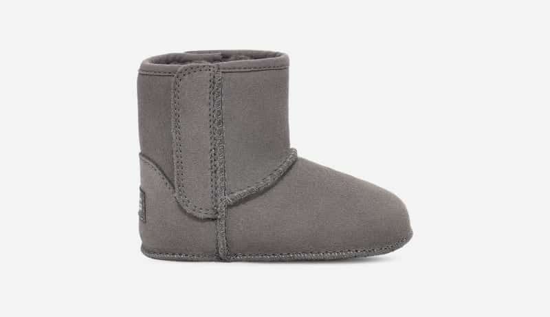 UGG® Baby Classic Boot in Grey, Size 0.5, Leather