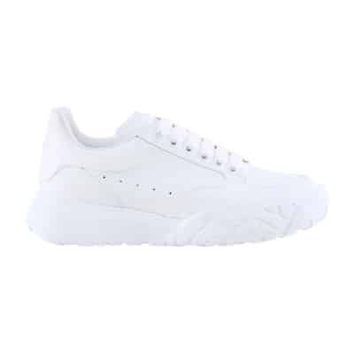 Witte Leren Sneakers Alexander McQueen , White , Heren