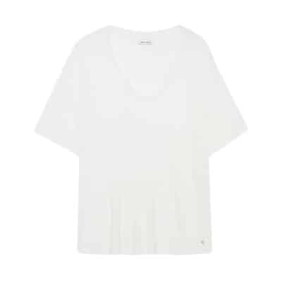 Witte Vale Tee - Off White Cashmere Blend Topper Anine Bing , White , Dames