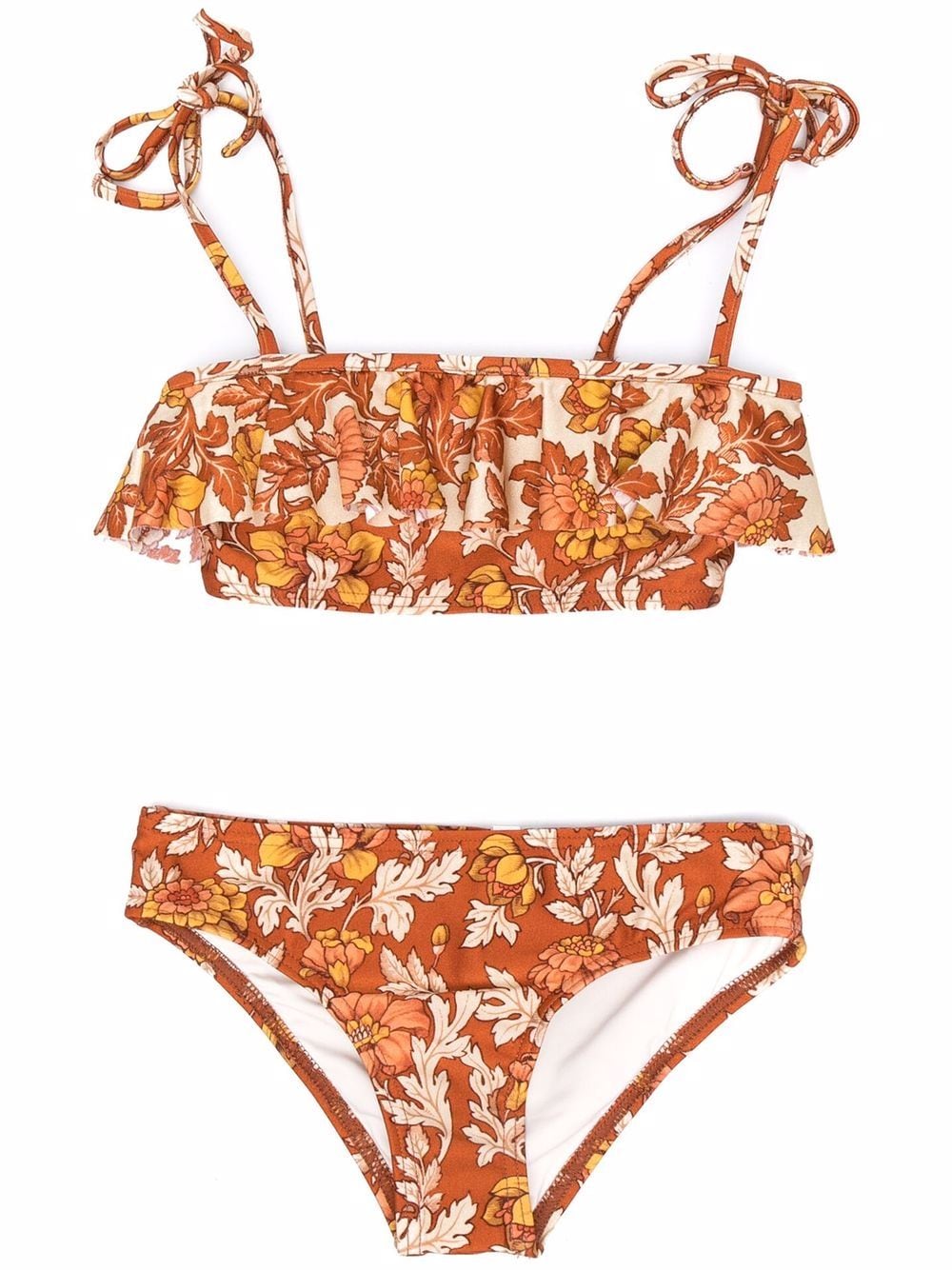 ZIMMERMANN Kids Bikini met bloemenprint - Oranje