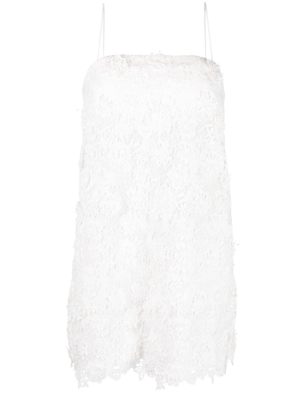ZIMMERMANN Mini-jurk met bloemenkant - Wit